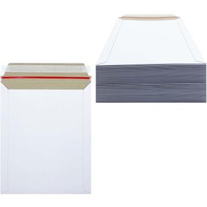 80 Pack 8×10 inch Photo Document Mailer,White Cardboard Envelopes Stay Flat Mailing for Photos, Pictures, Papers, CD Self Seal Shipping Envelopes for Home, Office Rigid Mailers