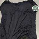 Eomenie One Piece Swimsuit for Women Tummy Control Ruched Bathing Suit Push Up Slimming Swim Suit Double Straps Swimwear Black Size XL