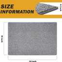 24 * 36 Inch Stair Treads Landing Rug (1-Pack) Non Slip Adhesive Peel and Stick Stair Landing Mat, Washable & Reusable Landing Carpet for Kids Elders and Pets-Grey