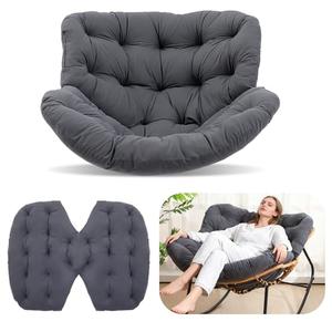 Colingmill Papasan Chair Cushion Outdoor, 55.12 x 41.73 Inches, 2 pack, Waterproof Thicken Egg Chair Papasan Cushion Replacement for Garden, Porch, Balcony, Lounge