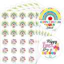 2 x 1008Pcs Happy First Day of School Stickers Rainbow Pencil Apple Self-Adhesive Sticker Decals for Back to School Scrapbook Envelope Decor 2 Style