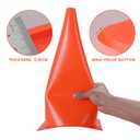 12 Inch Traffic Training Sports Cones, [10 Pack] Orange Safety Cones, Soccer Basketball Cones for Drills, Plastic Marker Cones for Indoor/Outdoor Activity & Festive Events
