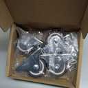 1-1/2 Inch Fixed Caster Wheels Set of 4, Heavy Duty Industrial Casters, Silent Rigid Plate Casters, Furniture Casters for Hardwood Floors, Load Capacity 200 Lbs, Non Swivel