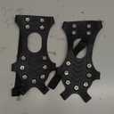 ZUXNZUX Crampons, Ice Cleats for Shoes and Boots, Silicone Stainless Steel Grippers Shoe Spikes Grips Traction for Ice Snow, Winter Hiking Climbing Ice Fishing (Large)