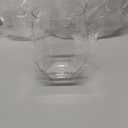 LUODA 32 Pack Clear Stemless Wine Glasses - 12 Oz Clear Plastic Diamond Glasses For Wine, Whiskey and Cocktails