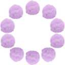 uxcell 2.8 Inch Faux Fur Pom Pom Balls, 10 Pcs Light Purple Fluffy Soft Faux Fur Pom Poms for Hats with Elastic Loop for DIY Knitting Hats Keychain Scarves Gloves Bags Shoes Accessories