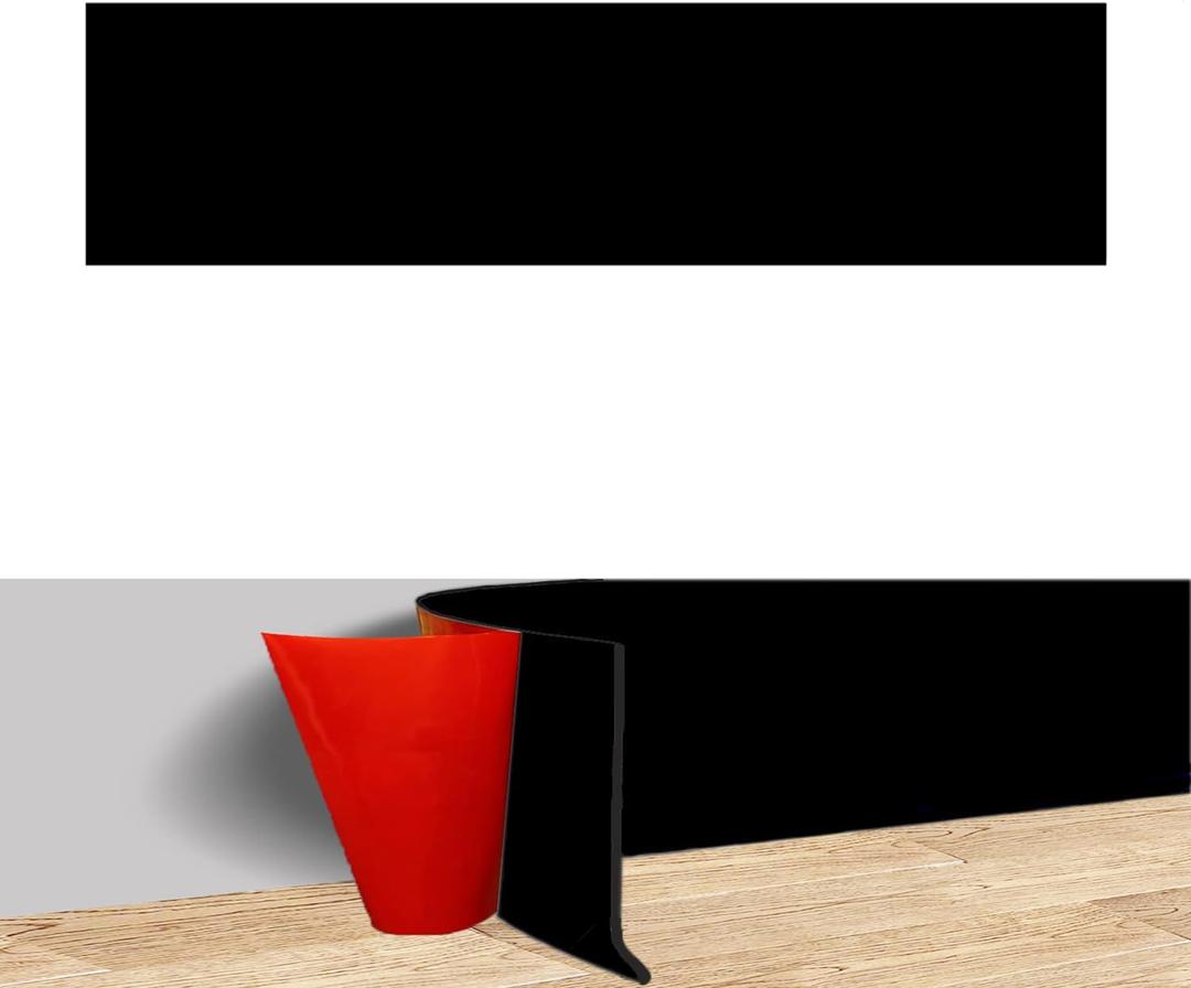 Silicone Door Kick Plate 8x28 inches, Self Adhesive Flexible Rubber Tape Stick On Scratches Protector Plates for Doors, 8"x 28" Black