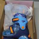 METROLLER Adjustable Kids Balance Roller Skates for Toddler Ages 3-6 Rainbow Unicorn Dinosaurs Illuminating Rollerskates for Girls Boys Ages 5-8 Three-Point Type Suitable for Beginners, S 29-32