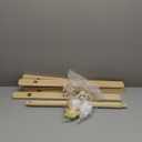 Wooden Baby Gym with 6 Gym Toys, Foldable Baby Play Gym, Natural Pine Wood Play Gym, Frame Activity Center Hanging Bar, Wooden Play Gym