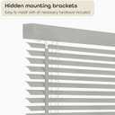 Cordless Light Filtering Mini Blind - 27 Inch Width, 64 Inch Length, 1" Slat Size - Grey - Cordless GII Morningstar Horizontal Windows Blinds for Interior by Achim Home Decor