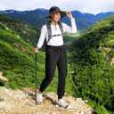 smawell Women's Hiking Cargo Pants with Pockets Lightweight Quick Dry Joggers Travel Camping Outdoor Pants (Black)