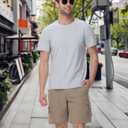 wirarpa Men's Cotton Undershirts Tee Short Sleeve Crew Neck Classic T-Shirt for Men 2 Pack (Gray, L)