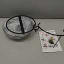 Livabber Fruit Basket Bowl with Banana Hanger, Fruit Vegetable Storage Basket with Banana Tree Holder for Kitchen Counter, Detachable Organizer for Bread Snack Produce (Black, 3-Tier Metal Base)