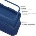 for iPhone 15 Plus Case, 3 in 1 Heavy Duty Drop Protection Full Body Rugged Shockproof/DustProof, Military Protective Tough Durable Cover Case for iPhone 15 Plus 6.7 inch (Seablue)