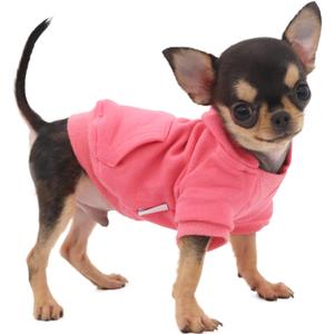 LOPHIPETS Small Dog Sweatshirt  Lightweight Cold Weather Coat  Fits 2.24.5 lbs  Chihuahuas, Yorkies & Teacups  Pink Small