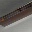 Solid Wood Floating Shelves,23.6in Finished Real Wood Wall Shelves with Heavy-Duty Hidden Bracket, Easy Installation, Set of 2, 23.6in x 7.1in x 1.5in, for Living Room Bedroom Kitchen,Bronze
