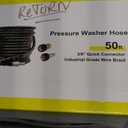 POHIR Pressure Washer Hose 50 ft with 3/8 Inch Quick Connect, Kink Resistant High Tensile Wire Braided,with 2 pcs M22 14mm Adapter Set, 4200 PSI Power Washer Hose