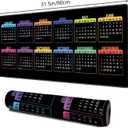 Galdas Gaming Mouse Pad XXL XL Large Long Extended Big Mousepad Non-Slip Rubber Keyboard Mouse Pad with Stitched Edges for Laptop Home Office (2026 Calendar, 31.5 * 11.8)