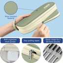 FINPAC Expandable Large Capacity Pencil Case, Pen & Marker Storage Pouch, 8.8 x 4.1 x 2.8 inches