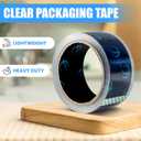 Clear Packing Tape, 12 Rolls Heavy Duty Packaging Tape for Shipping Packaging Moving Sealing, Thicker Clear Packing Tape, 1.88 Inches Wide, 60 Yards Per Roll