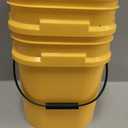 5 Gallon/44 Lbs Automatic Chicken Feeder & Waterer Set with Buckets, No Waste Feeder Port & Waterer Cup, Rain Proof Poultry Feeders, Keeps Out Small Animals, Ideal for Duck, Chick & Turkey