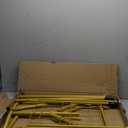 Tajsoon Laundry Cart with Wheels, Metal Rolling Laundry Hamper with Hanging Rack, Storage Basket and Shelf, Gold