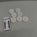 AGPTEK Timer Flickering Tea Lights, 7 Pack Flickering LED Candles with Timer Battery-Operated Flameless Tealight Candles for Wedding Holiday Party Home Decoration-Warm White