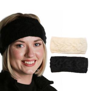 Head Band - 100% Handmade, Soft Nepal Wool - Support Moms in Ethically Made Business - Thick Extra Wide Winter & Summer Fabric Ear Warmers Headbands for Women (Black and White)