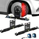 Upgraded Heavy Duty Wheel Alignment Tool Kit, Rust-Proof Coating Automotive Toe Alignment Tools with 2 Tape Measures Hub Stands Balancing Plates for Cars Trucks Jeeps SUVs Trailers