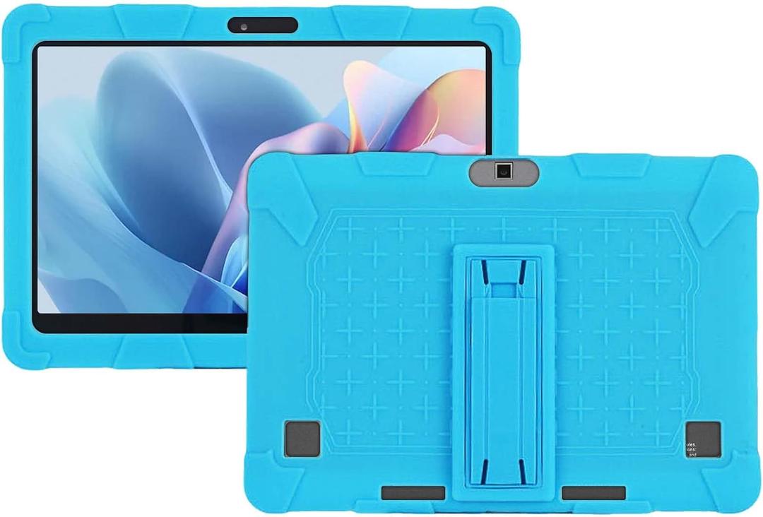 Case for Fusion5 FWIN232 Plus / 232 Pro N5 Tablet 10.1 inch,Soft Silicone Protector Cover,Kids Friendly,Adjustable Stand Tablet Cover,4 Corners Thicken Shockproof,Blue