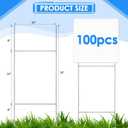 Therwen 100 Pcs H Stakes for Yard Signs 30'' x 10'' Metal Heavy Duty H Frame Wire Stakes Weatherproof Metal Holder for 250 Anniversary USA 4mm 5mm Corrugated Signs Board Guidepost Yard Decor