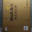 Framed Textured Wood Mountain Wall Art for Living Room, Large 3 Piece 3D Wood Farmhouse Artwork for Walls, Boho Landscape Mountain Forest Sun Wall Art Decor for Bedroom Office Hallway, 24x36 Inch (Neutral Blue White)