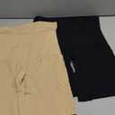 KIM S Shape Your Bump Seamless Maternity Shapewear for Dress, Pregnancy Postpartum Prevent Chafing Support-Underwear (Large, E. 2 Pack(black+nude))