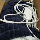 Extra Large Heating Pad for Back Pain Relief, 33"x17" Electric Heat Pad for Neck, Shoulders, Cramps, Menstrual Pain, 9 Heat Settings & 4 Auto-Off Timers, Soft Machine Wash Fabric, Gifts for Lover Blue