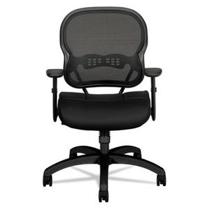 HON Basyx Wave HVL712 Mid-Back Mesh Task Chair, Black