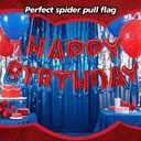 2 x Spider Theme Happy Birthday Banner Party Decorations Balloons Letters Signs Superhero Party birthday party Supplies for Boy