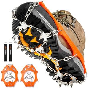 Crampons Ice Cleats Traction Snow Grips for Boots Shoes Women Men Anti Slip 19 Stainless Steel Spikes Safe Protect for Hiking Fishing Walking Climbing Mountaineering Crampons Ice Cleats Traction Snow Grips for Boots Shoes Women Men Anti Slip 19 Stainless Steel Spikes Safe Protect for Hiking Fishing Walking Climbing Mountaineering