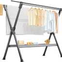 Clothes Drying Rack, Retractable Foldable Drying Rack Clothing, High Capacity Indoor Outdoor Aluminum Alloy Laundry Drying Rack with 36 Windproof Holes (59''-100'')