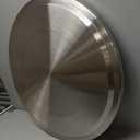 Large Round Stainless Steel Tray, Diameter 12.6/32cm Serving, Decorative, Brass, Jewelry and Cosmetic Storage Decorative Tray (Silver)