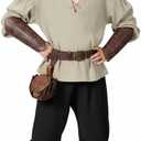 Kids Medieval Viking Pirate Renaissance Tunic Pants Accessories Costume for Boys Cosplay 3-14 Years