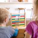 Melissa & Doug Abacus Classic Wooden Toy with 100 Beads - Preschool Learning Activities and Math Games for Kids, Homeschool Essentials for Ages 3+