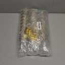 DI QIU REN  5oz Dessert Cups with Gold Rim and Golden Spoon, Plastic Dessert Parfait Cup Clear Appetizer Pudding Cup, Round Serving Goblet Cups Shot Glasse (Round Goblet with Gold Rim), 28 Dessert Cups