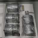Autumn Alley Rustic Bathroom Accessories Set 4 - Galvanized Soap Dispenser, Rustic Toothbrush Holder, 2 Apothecary Jars Qtip Holder - Rustic Bathroom Decor  Farmhouse Bathroom Accessories