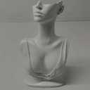 Homeanda Resin Necklace Pendant Chain Earring Jewelry Jewellry Bust Mannequin Organizer Holder Stand (White)