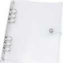 Journal Binder Cover A5 Clear Plastic Planner Cover Notebook Binder Refillable Notebook Shell (6.7x9.2) for Round-Ring Planner Pages (Inner Paper Not Included)