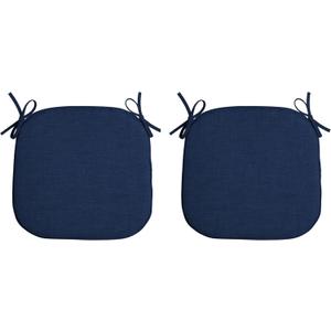 Arden Indoor/Outdoor Foam Seat Pad, 2 Pack, 17 x 16, Patio Cushion, Water Repellent, Fade Resistant, Foam Cushion Sapphire Blue Leala