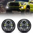 OPP ULITE Tacoma Led Fog Light for Tacoma 2005-2013, 2004-2006 Solara, 2008-2015 Sequoia, 2007-2013 Tundra, 6500K 80W Plug N Play 4.5inch Waterproof Driving Fog Lights Assembly Kit, 2PC Pack