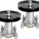 Belleone 187292 Spindle Assembly with 195945 Pulley, Fit for Hu sqvarna/Craftsman 42" 46" 48" 54" Mower Deck, Mandrel Spindle Replace 587819701 532187281 532192870, Pulley 195945 197473, 2 Pack