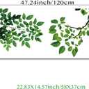 Watercolor Floral Window Sticker, Static Cling Window Clings, Stained Double Sided Window Decals for Glass Windows Door Decor, Leaves with Branch