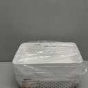 Glad Plastic Storage Basket Set - Multipurpose Drawer Trays, Kitchen Pantry Containers, and Bathroom Bins - 6 Pack Medium Organizers, White